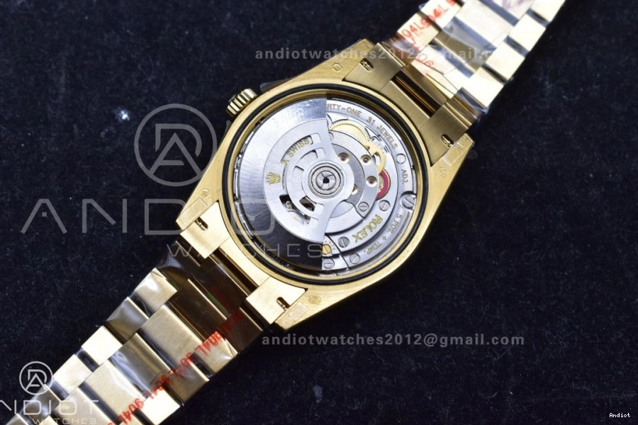 904L Weight) Diamond QF YG vr3255 with V5 Stick President 36 Best Steel Dial Gold DayDate on Bracelet Edition (Gain 0516